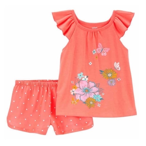 Carter's Kids' 4-piece Pajamas Set, Floral - Picture 2 of 6